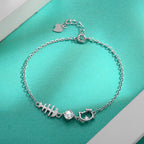 Cat Charm CZ Bracelet view 2