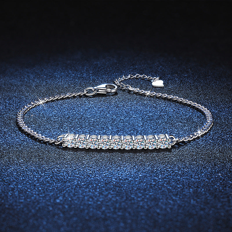 Wave Moissanite Bracelet view 2