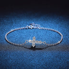 Cross Moissanite Bracelet view 3