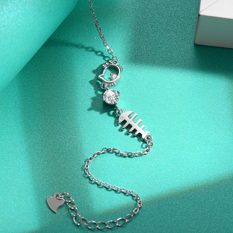 Cat Charm CZ Bracelet view 3