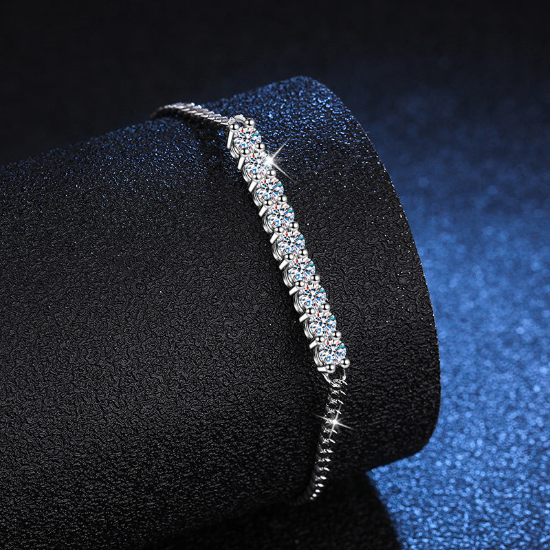 Wave Moissanite Bracelet view 4