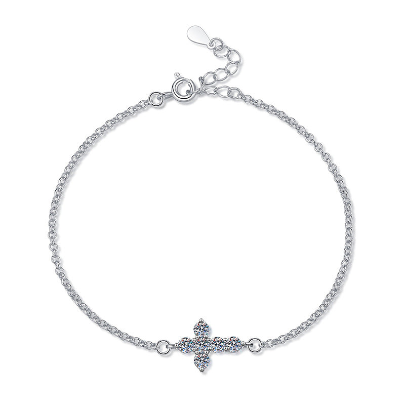 Cross Moissanite Bracelet