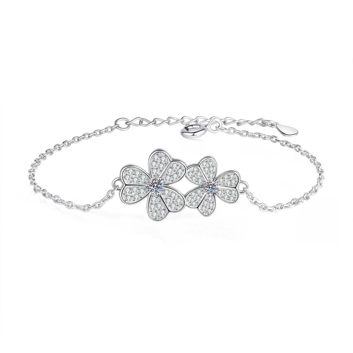 Trefoil Moissanite Bracelet