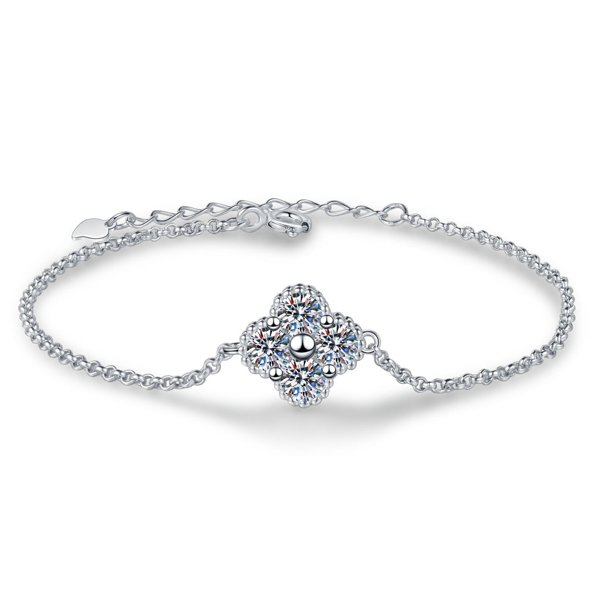 Lucky Clover Moissanite Bracelet