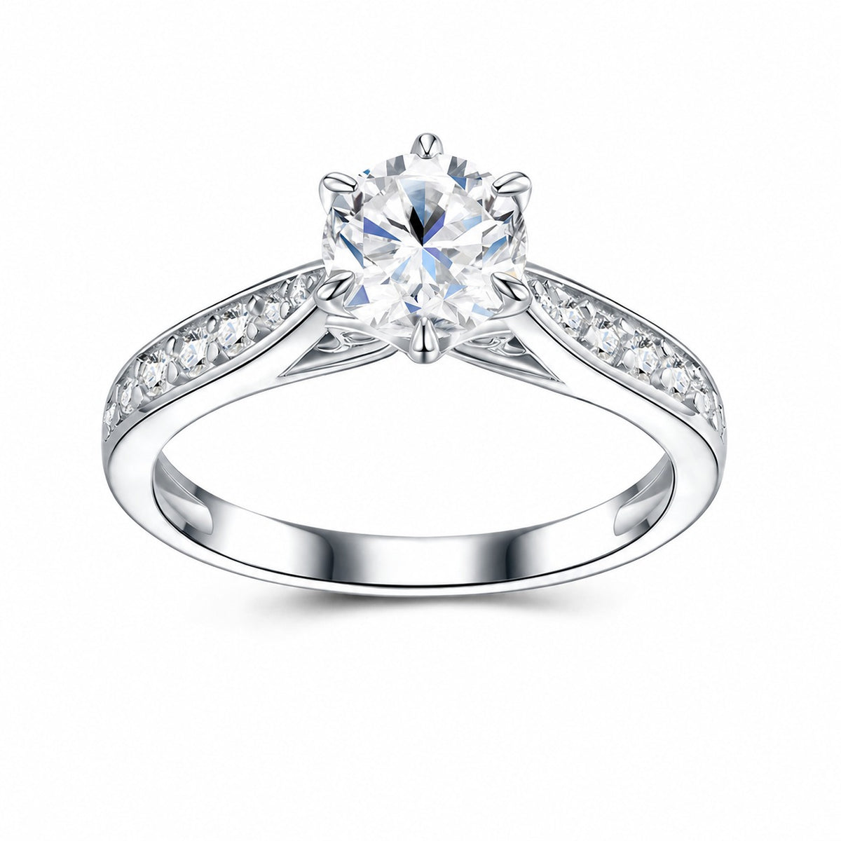 Coronet Moissanite Ring
