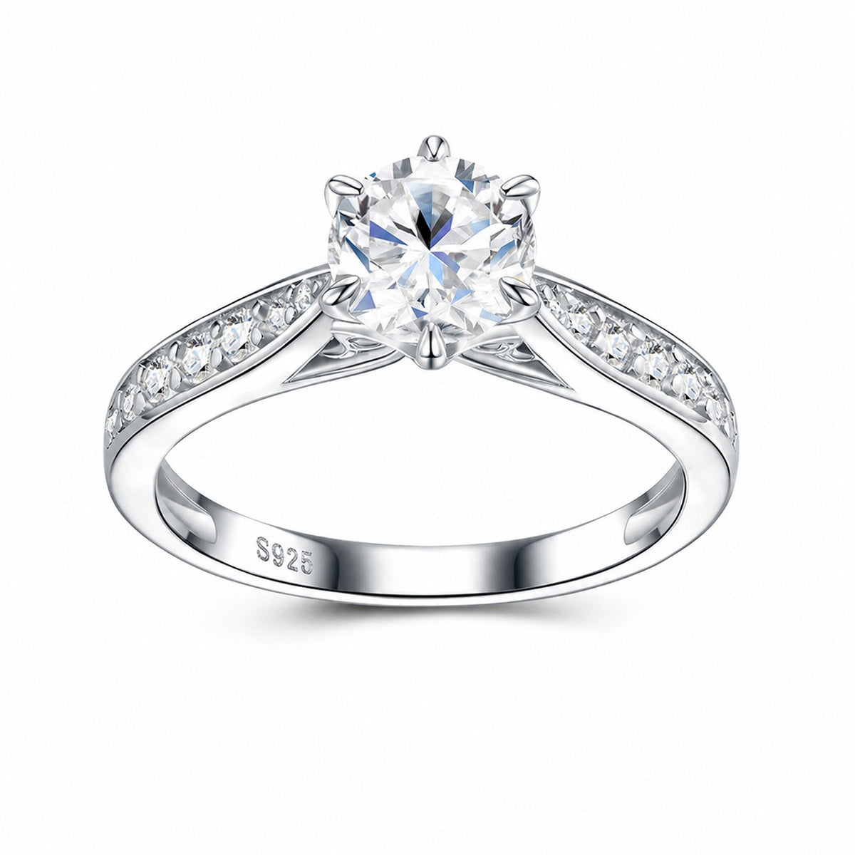 Coronet Moissanite Ring view 2