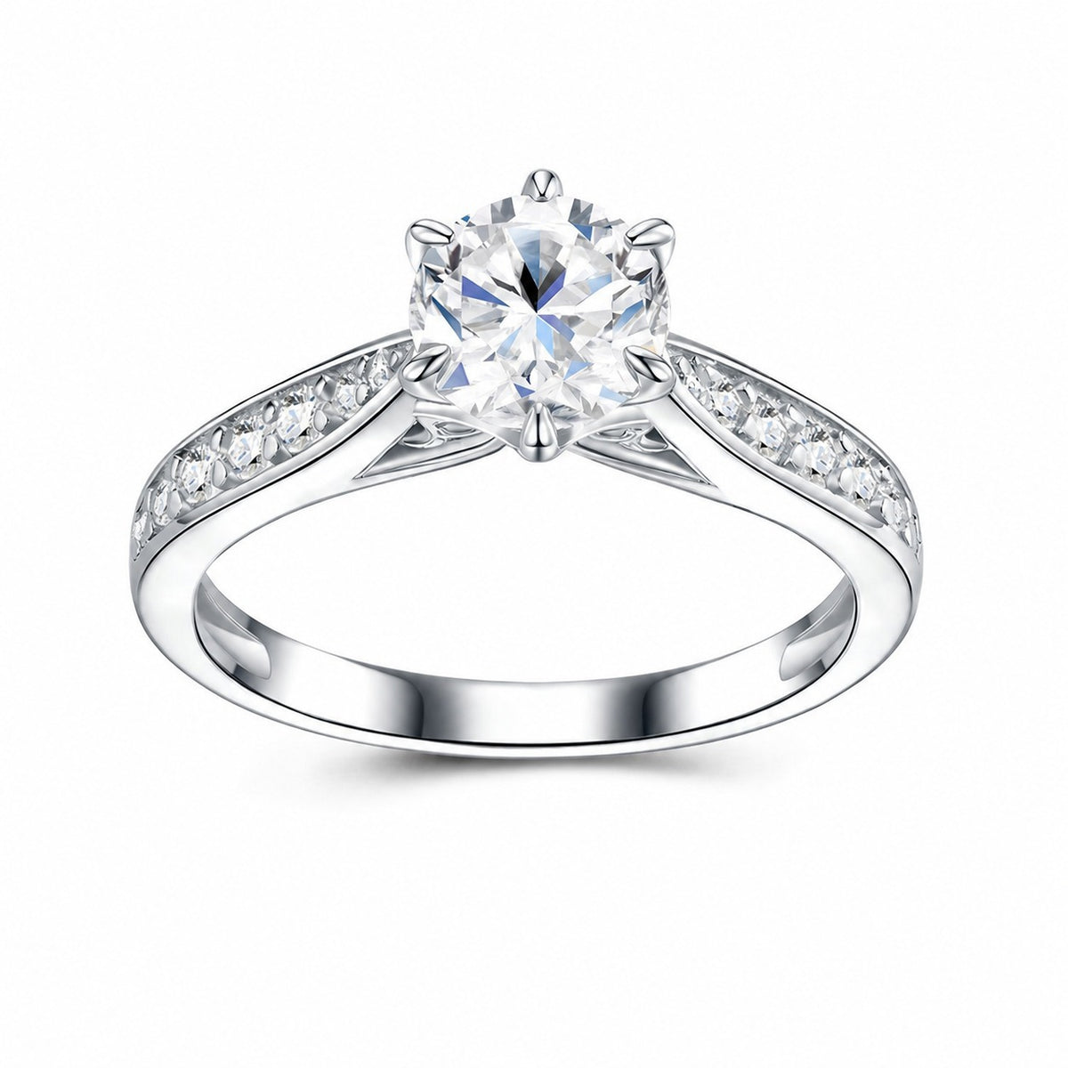 Coronet Moissanite Ring view 4