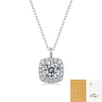 Portrait Moissanite Pendant Necklace view 2