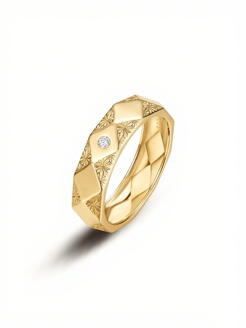 Harlequin Moissanite Ring view 2