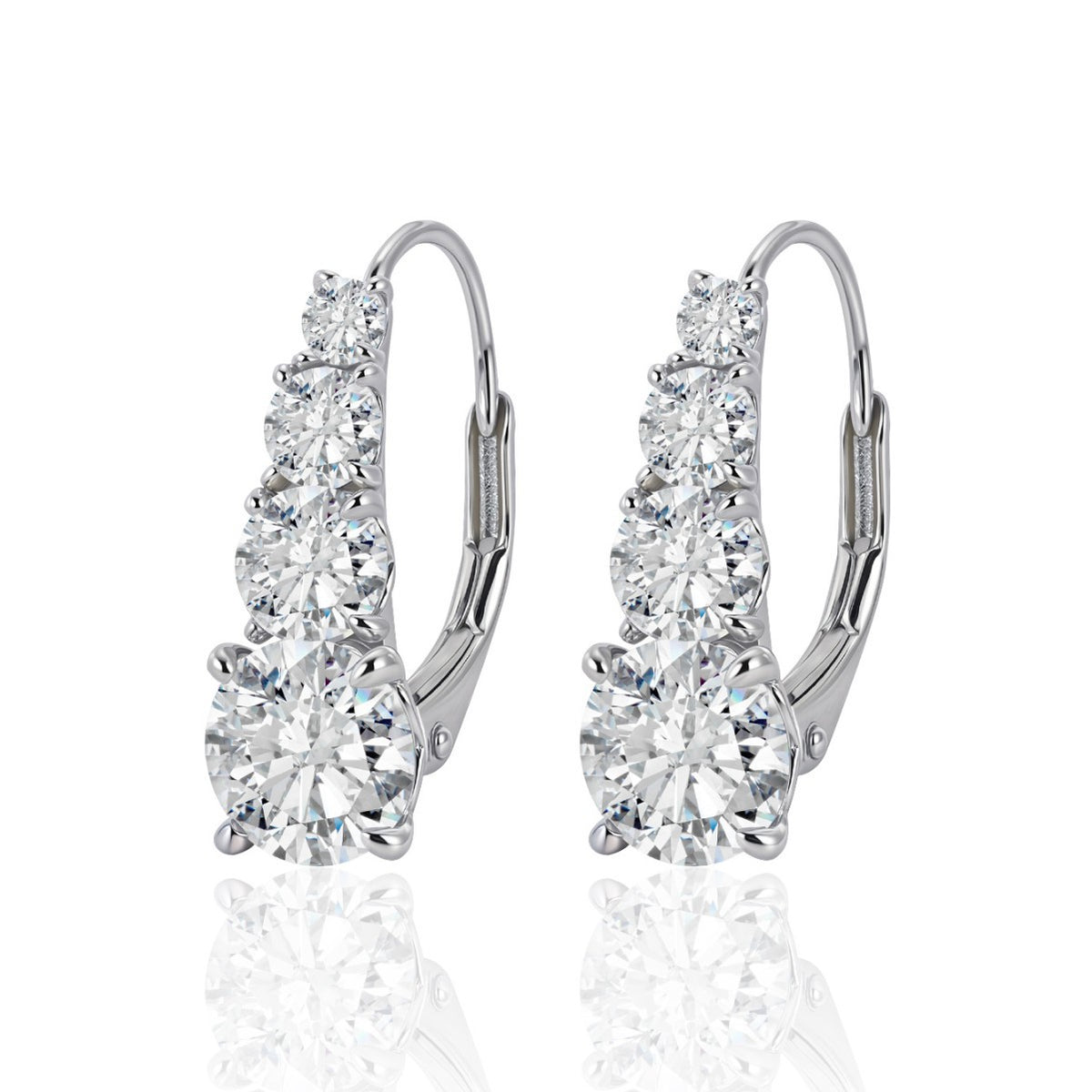 Rain Moissanite Drop Earrings