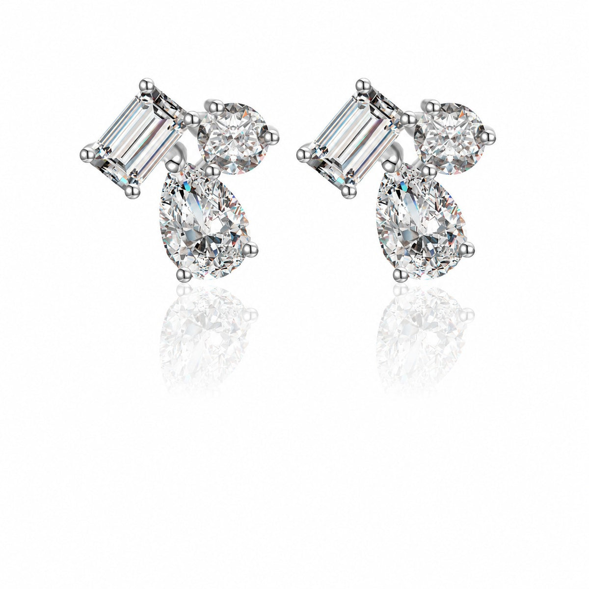 Raindrop Moissanite Earrings view 3