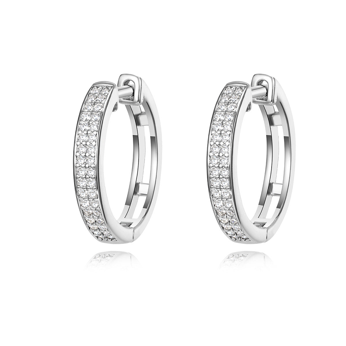 Encore Moissanite Hoop Earrings
