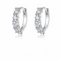 Quintet Moissanite Hoop Earrings