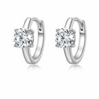 Spark Moissanite Hoop Earrings view 2