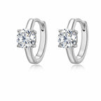 Spark Moissanite Hoop Earrings view 3