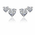 Heart Moissanite Stud Earrings