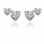 Heart Moissanite Stud Earrings
