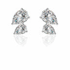 Heart Moissanite Stud Earrings view 2