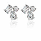 Heart Moissanite Stud Earrings view 4