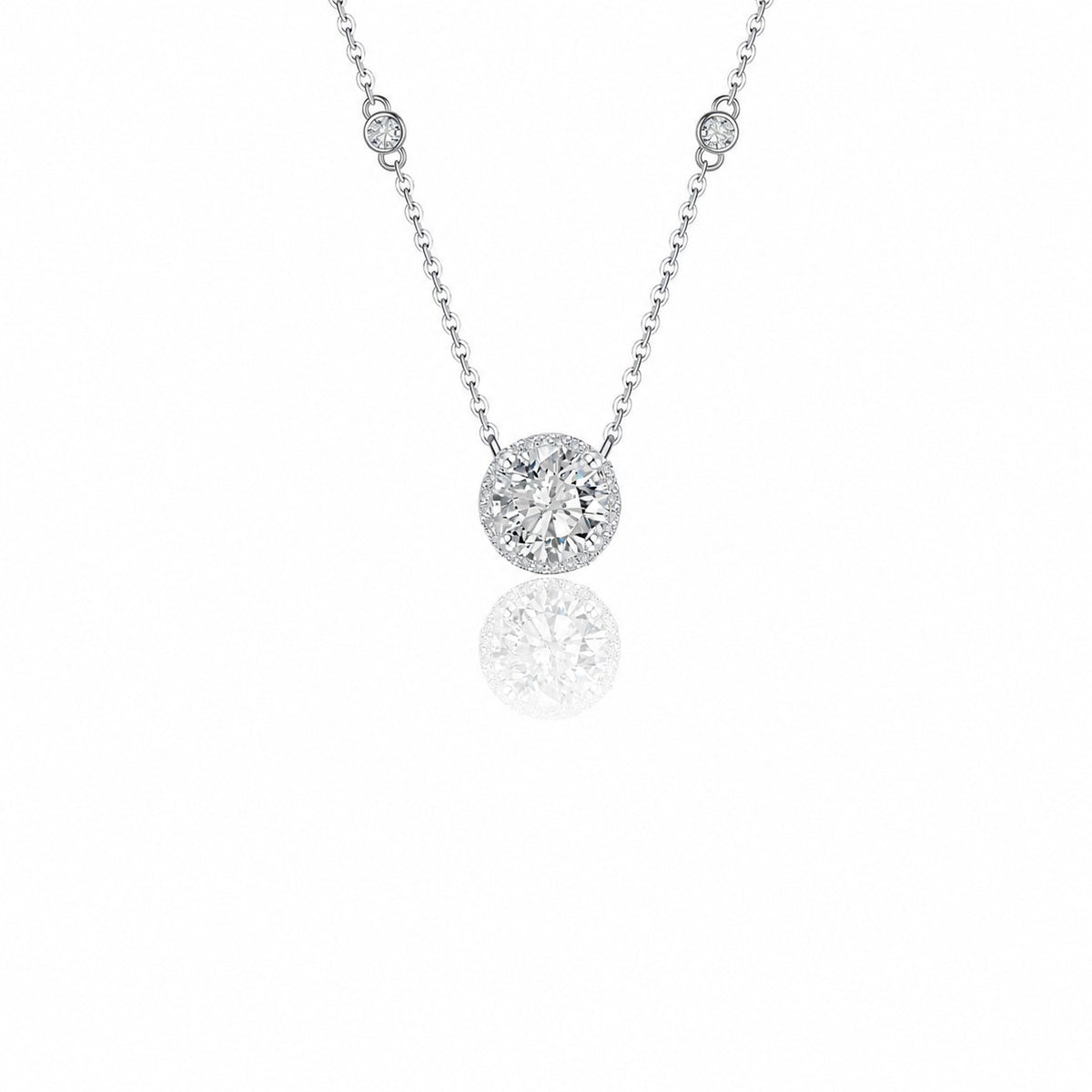 North Star Moissanite Necklace view 3