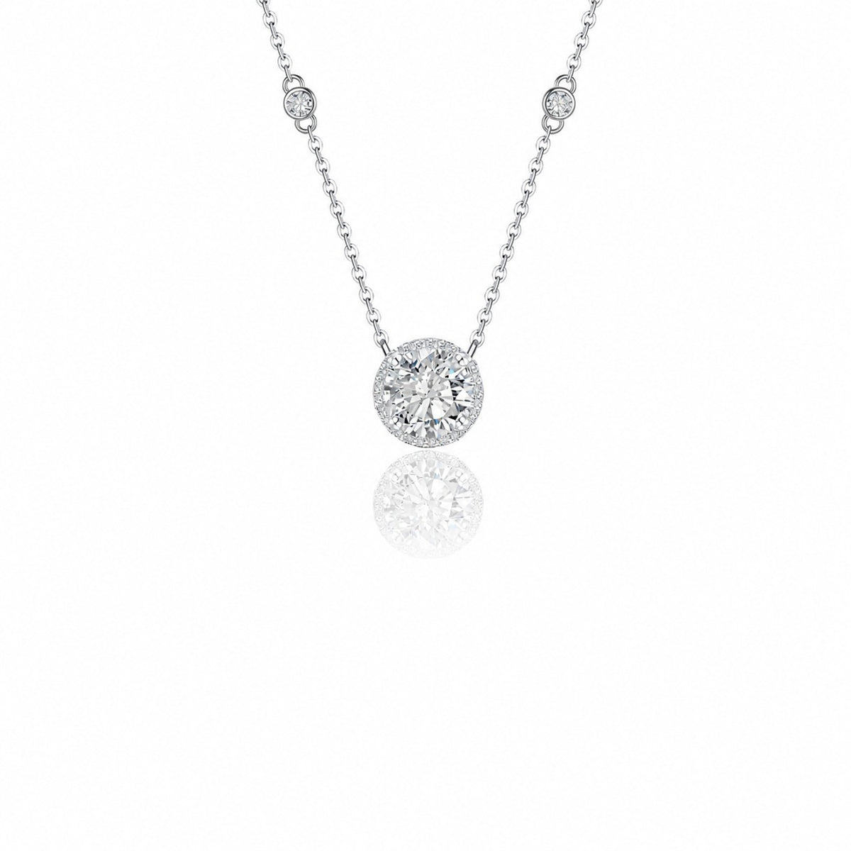 North Star Moissanite Necklace view 4
