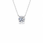 Solitaire Moissanite Necklace view 2