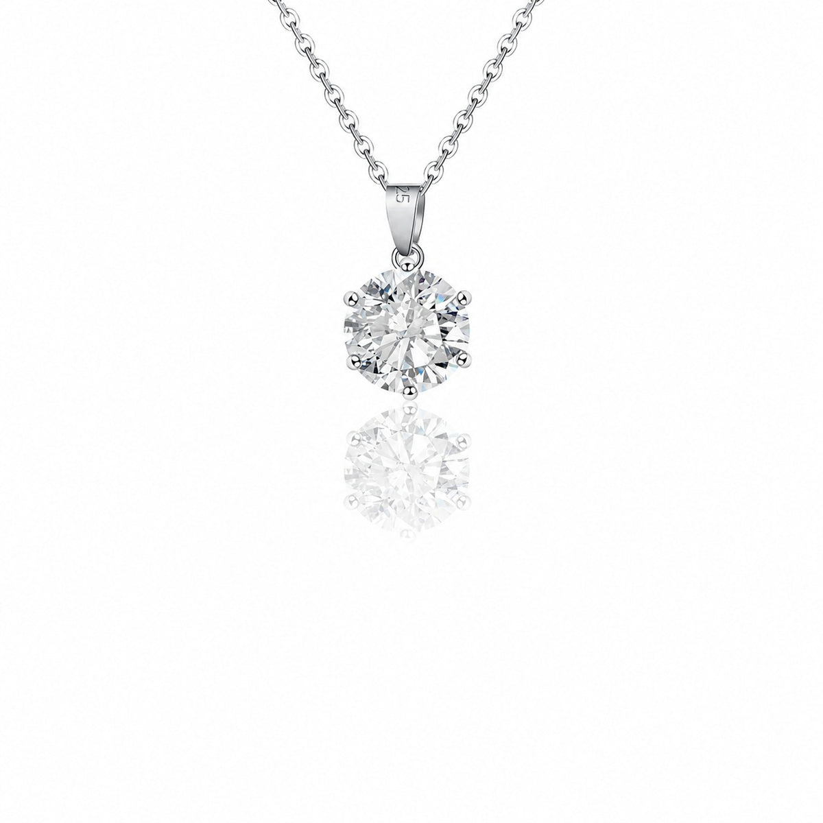 Solitaire Moissanite Necklace view 6