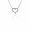 Open Heart Moissanite Necklace