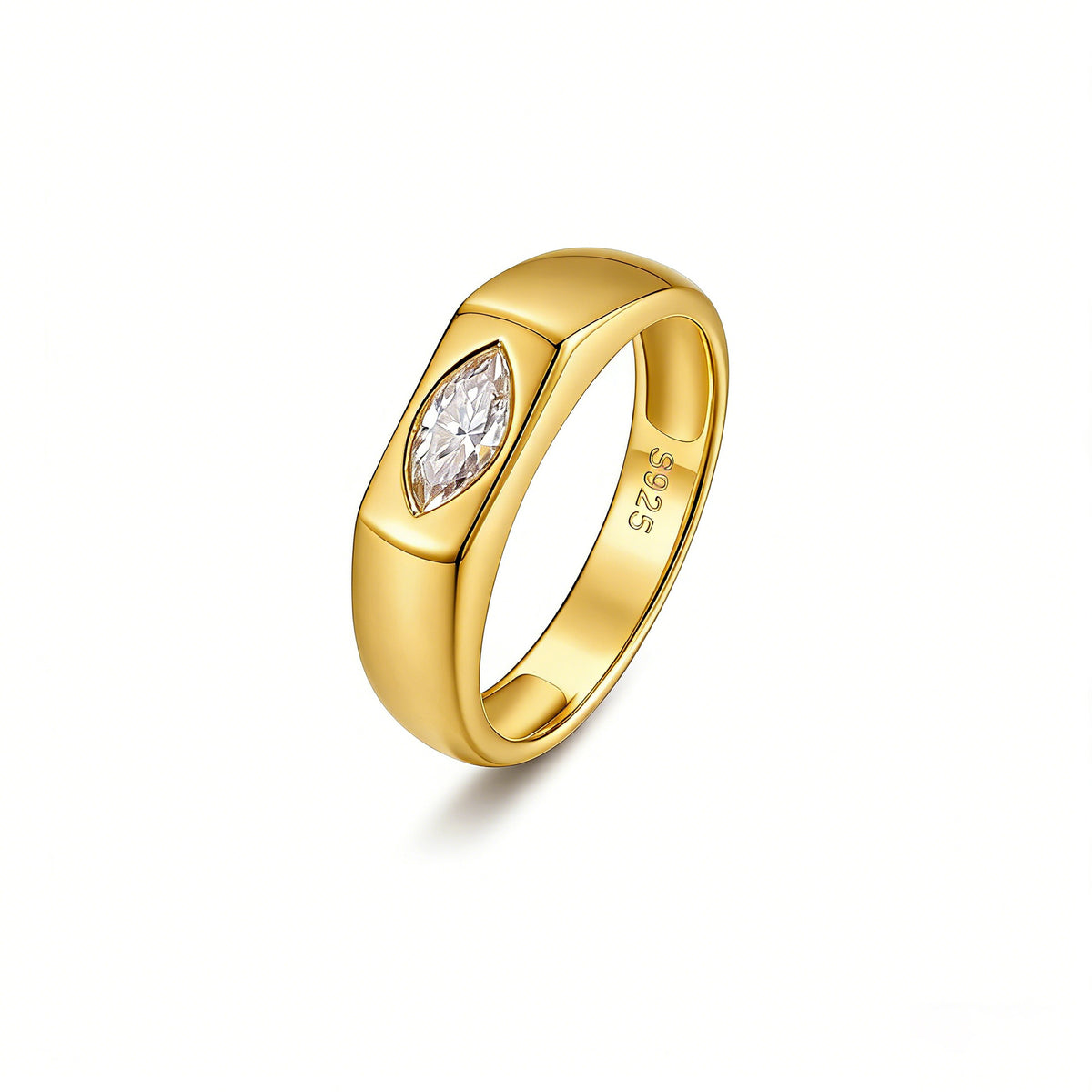 Signet Moissanite Ring view 2