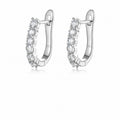 Tennis Moissanite Hoop Earrings