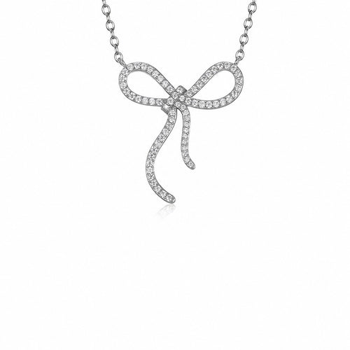 Bow Moissanite Necklace