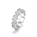 Heart Moissanite Eternity Ring
