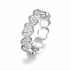Heart Moissanite Eternity Ring view 2