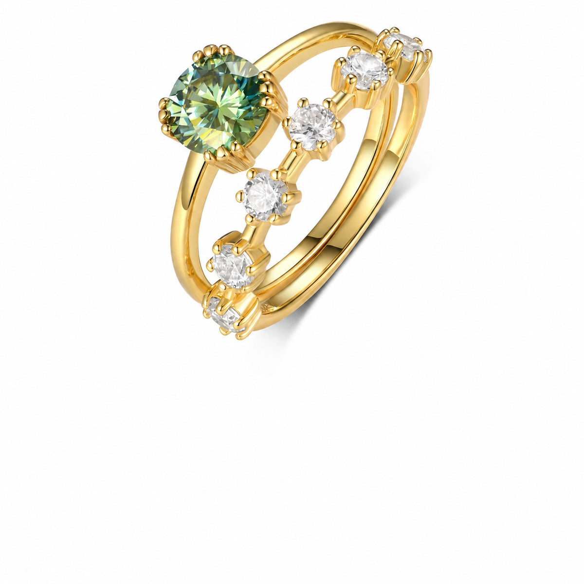 Tide Moissanite Ring view 8