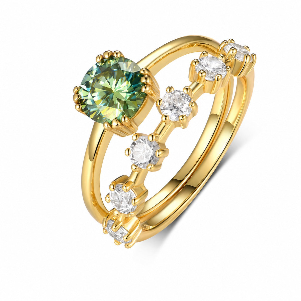 Tide Moissanite Ring view 9