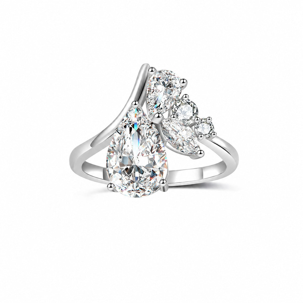 Plume Moissanite Ring