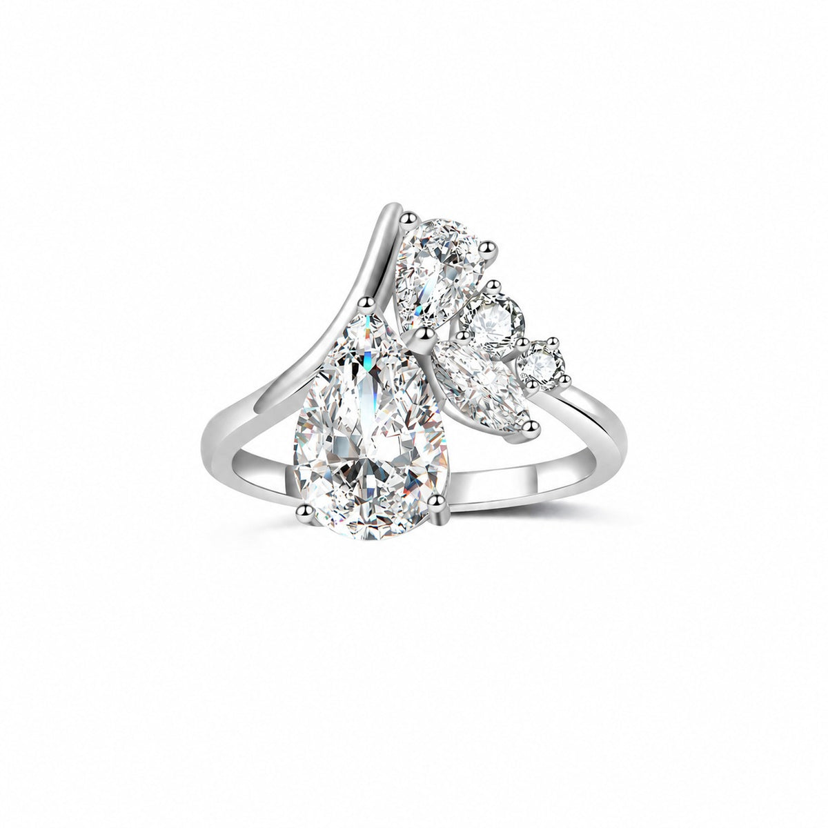 Plume Moissanite Ring view 2