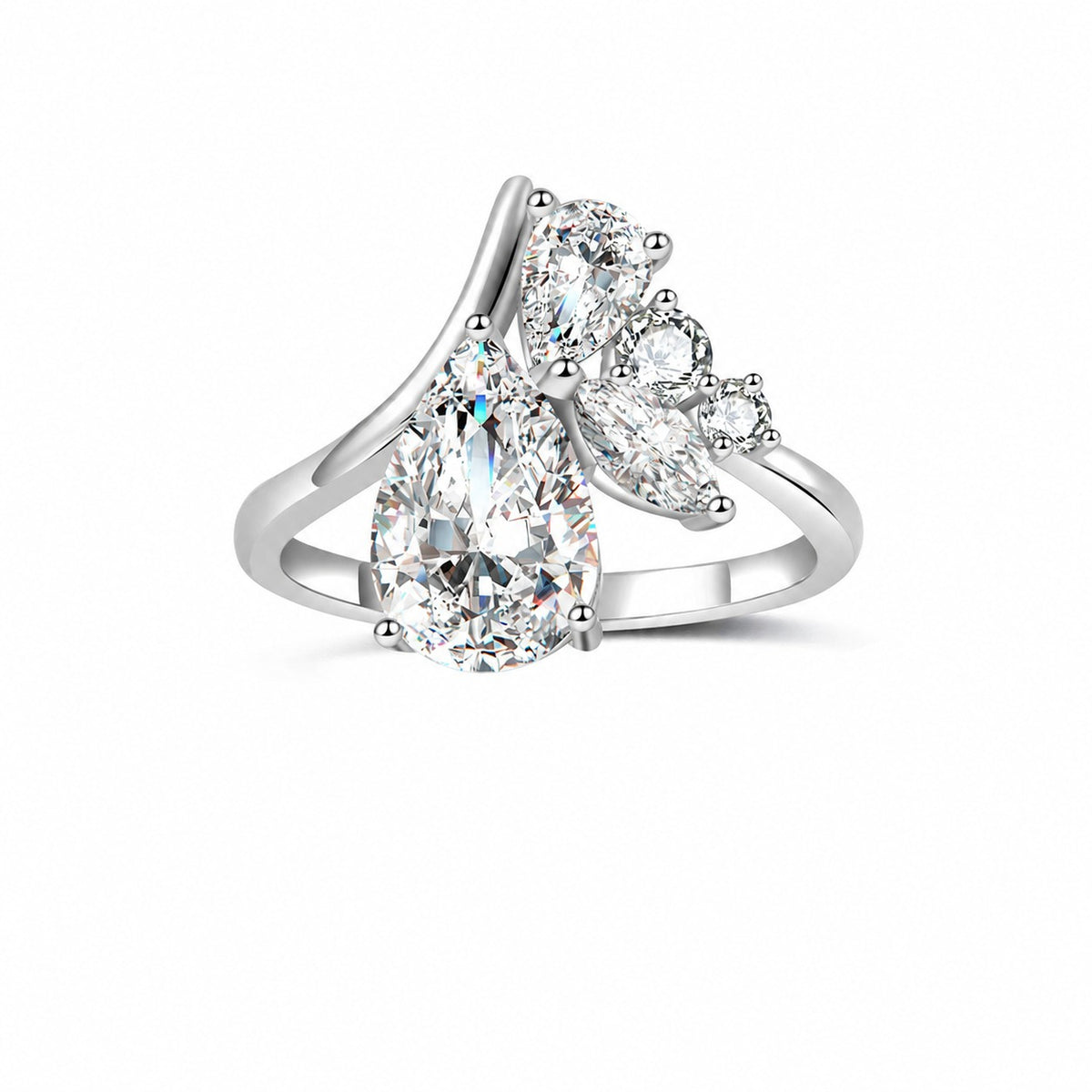 Plume Moissanite Ring view 3