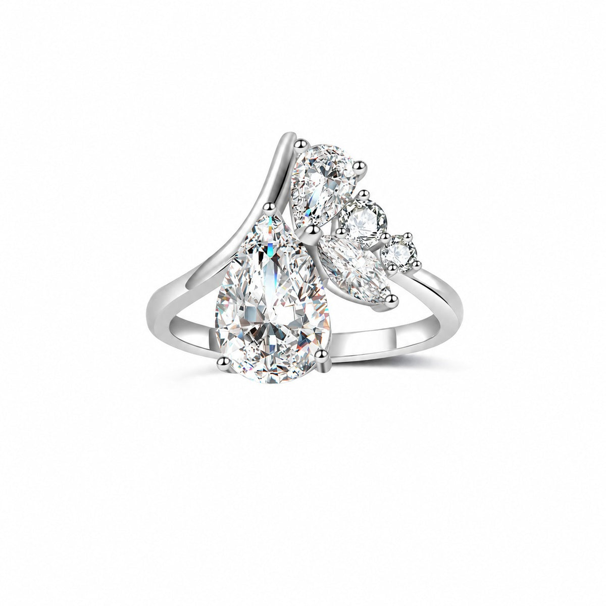 Plume Moissanite Ring view 4