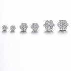 Daisy Moissanite Stud Earrings view 3