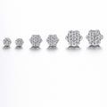 Daisy Moissanite Stud Earrings
