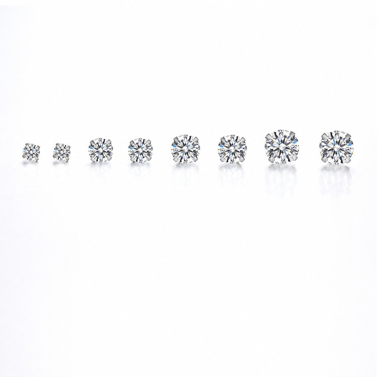 Solitaire Moissanite Stud Earrings