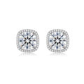 Cushion Moissanite Stud Earrings