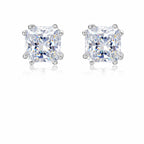 Princess Moissanite Stud Earrings