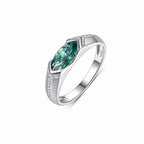 Sage Green Moissanite Ring view 2