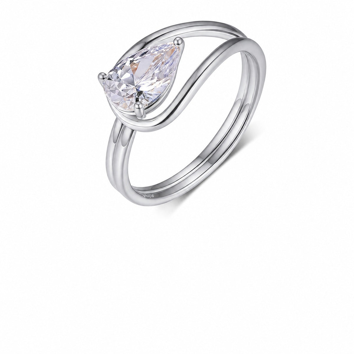 Ribbon Moissanite Ring