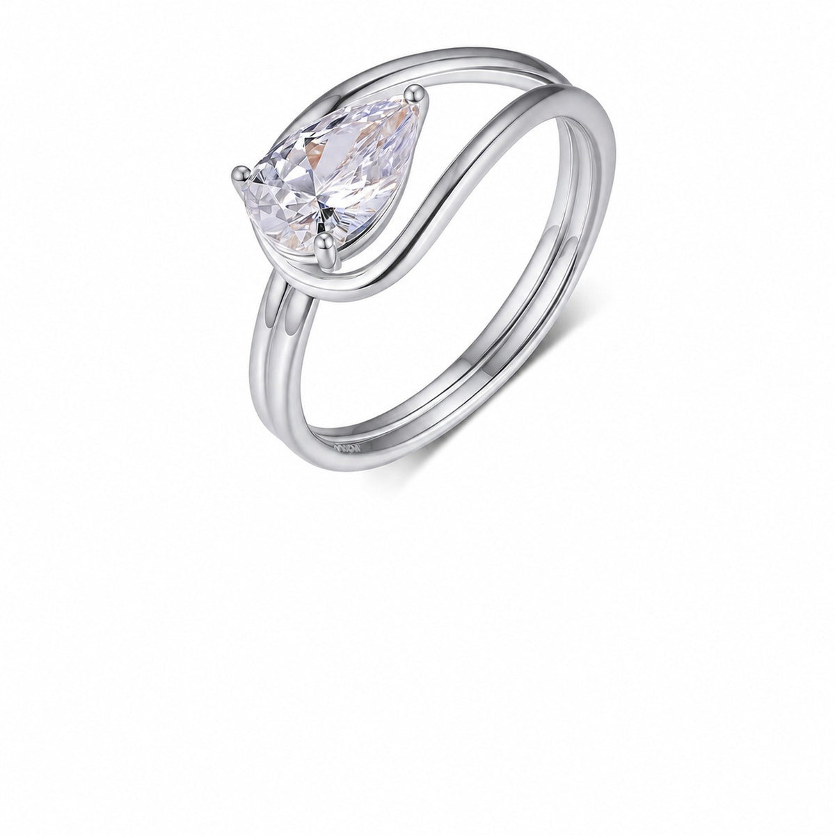 Ribbon Moissanite Ring view 2