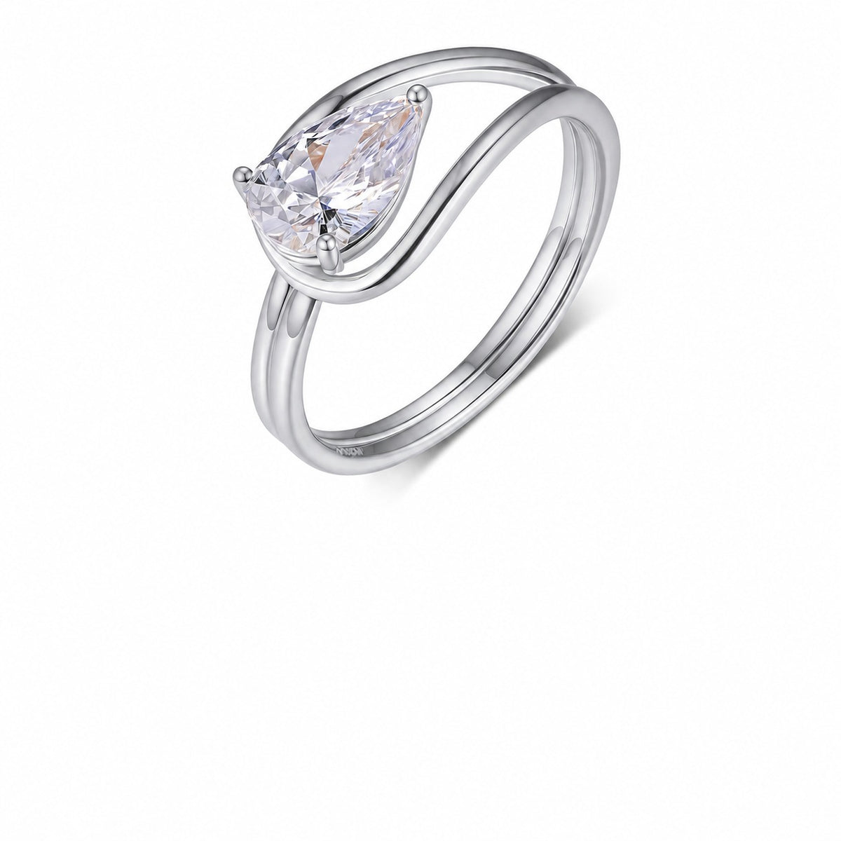Ribbon Moissanite Ring view 4