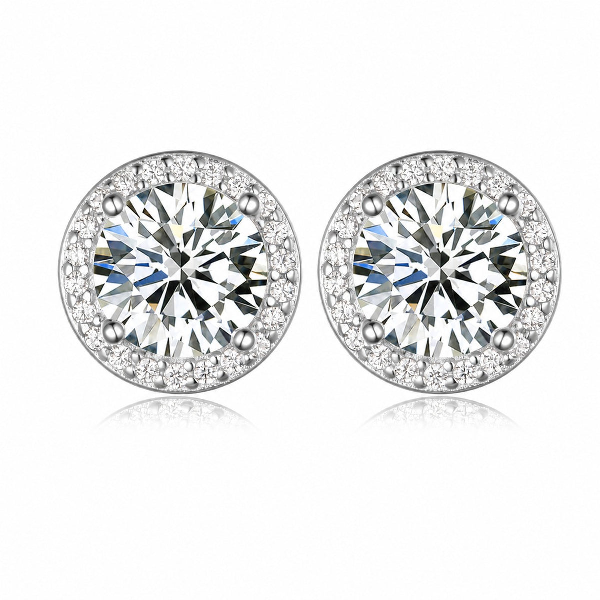 Orbit Moissanite Stud Earrings view 2