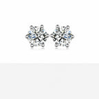 Classic Moissanite Stud Earrings view 4